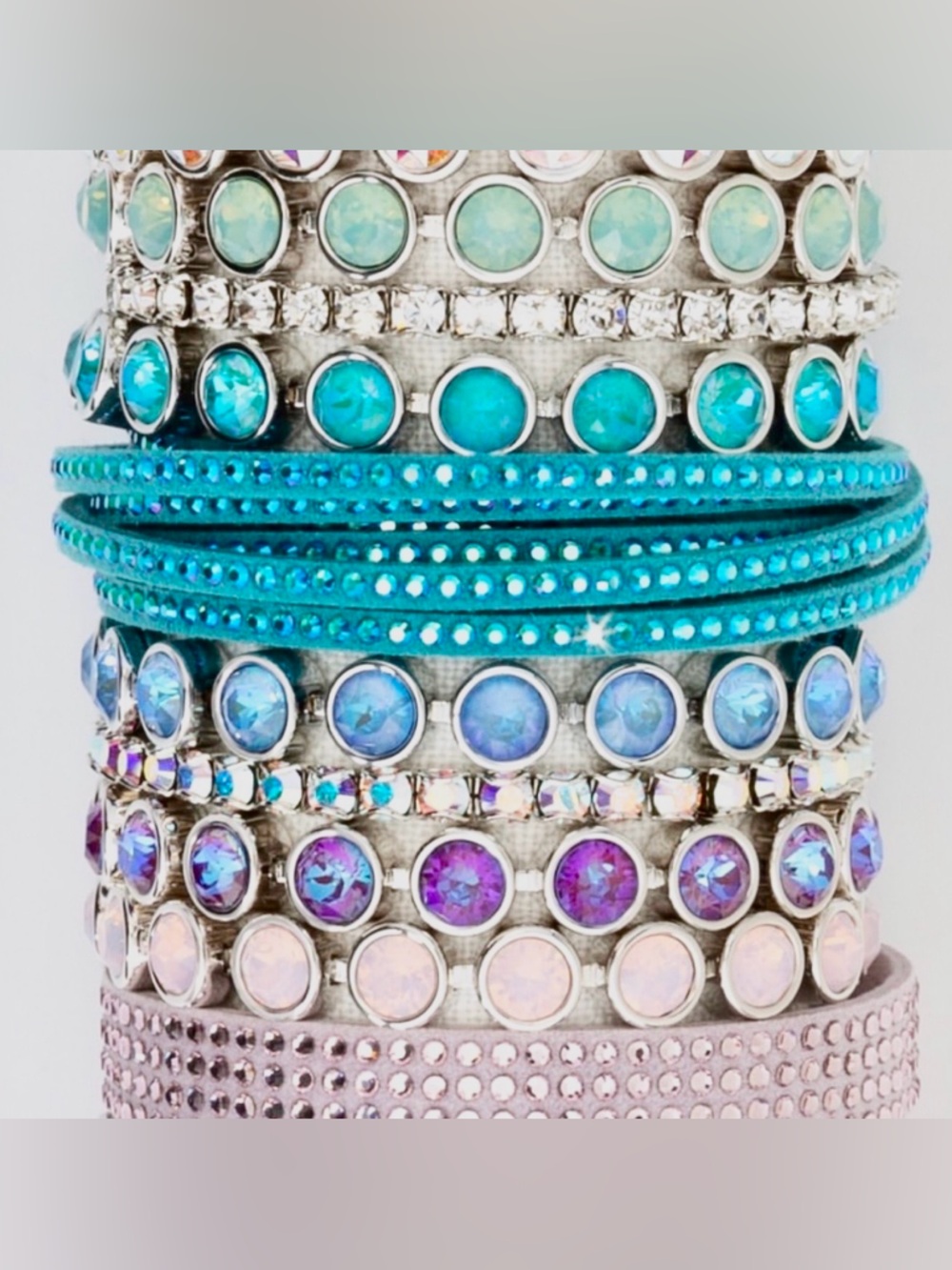 🩵💎NWT Touchstone by Swarovski CARIBBEAN Ice Bracelet 7 1/4" Rhodium Plating - Picture 6 of 11